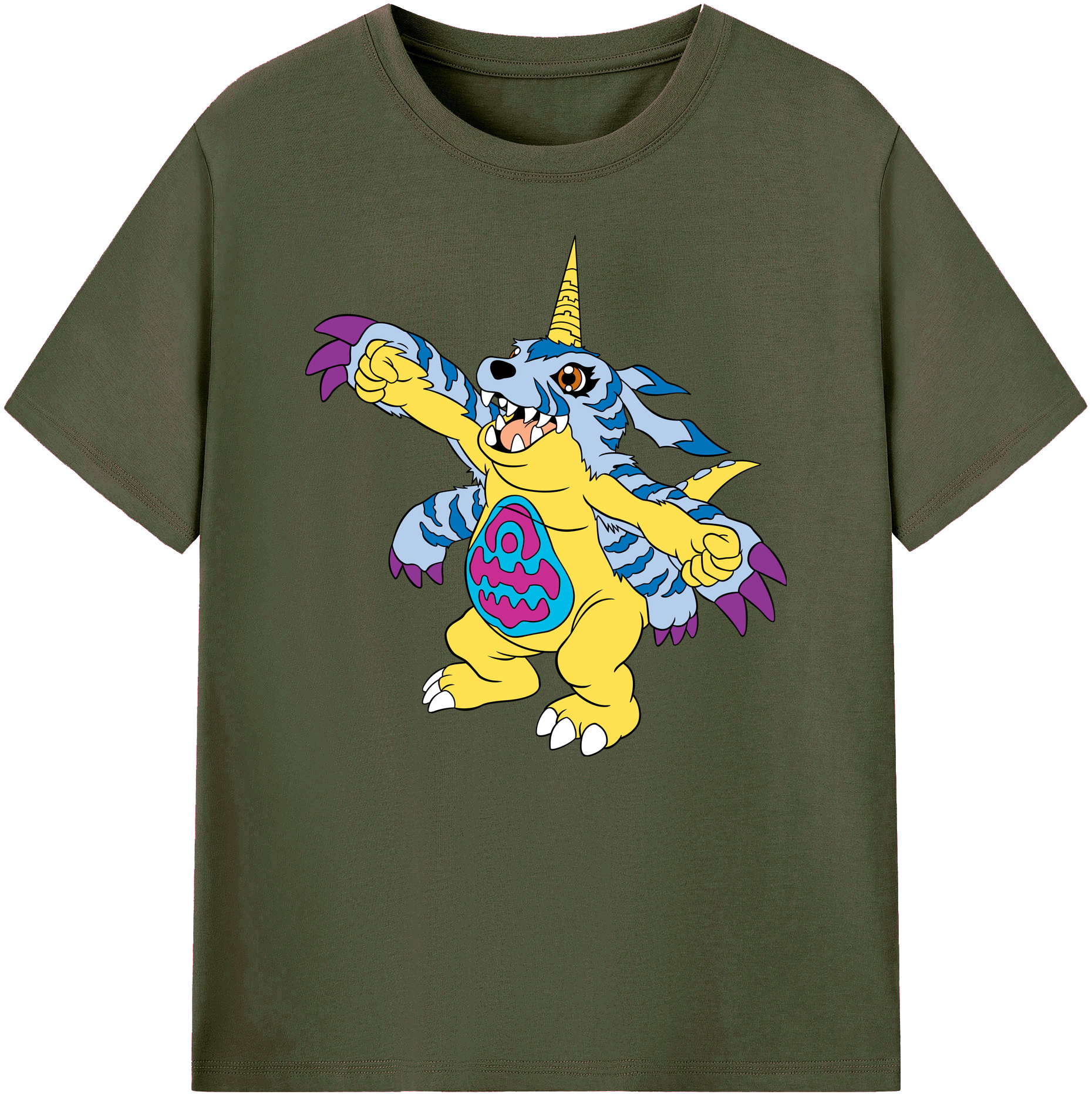 （画像用） Digimon デジタルモンスター/デジモン 綿100％ メンズ半袖Tシャツ｜肌触りやわらか＆通気性
